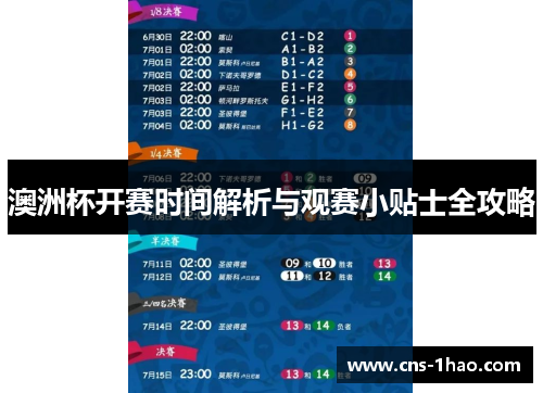 澳洲杯开赛时间解析与观赛小贴士全攻略 澳洲杯开赛时间解析与观赛小贴士全攻略
